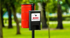 Papelera canina Tobi con dispensador