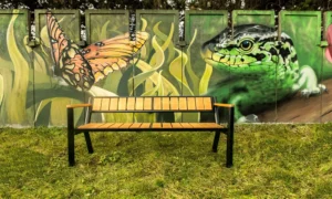 Banco Gladiador Prestige con reposabrazos de madera