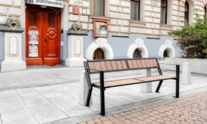 Banco Gladiador WPC con reposabrazos