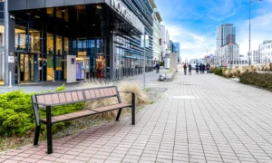 Banco Gladiador WPC con reposabrazos