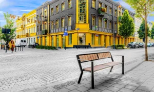 Banco Gladiador WPC con reposabrazos