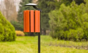 Papelera Ginebra con techo