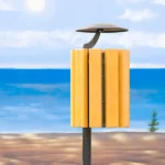 Papelera Ginebra con techo