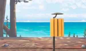 Papelera Ginebra con techo