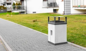 Papelera Roma con techo