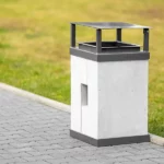 Papelera Roma con cubierta