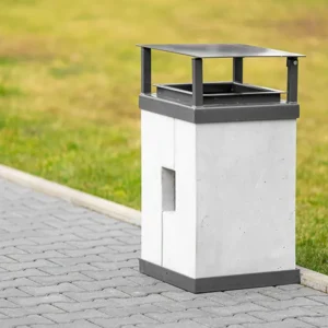 Papelera Roma con cubierta