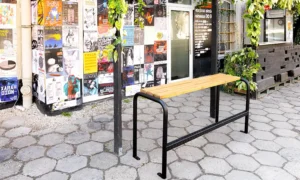 Banco de exterior resistente para colegios y comunidades